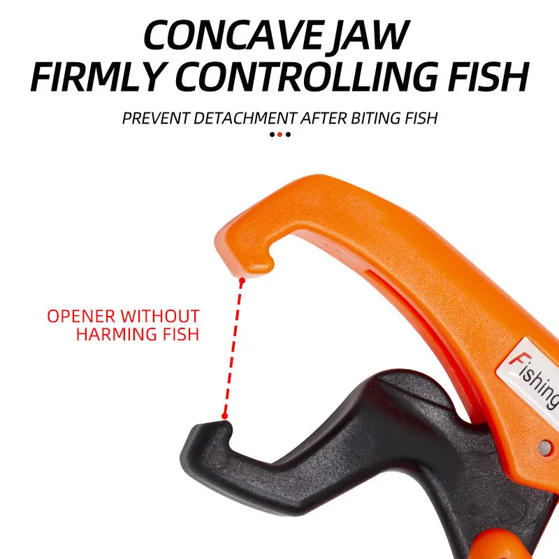 Pince à poisson ShareShark en plastique ABS blanc avec corde réglable, pince à lèvres flottante, outils de pêche