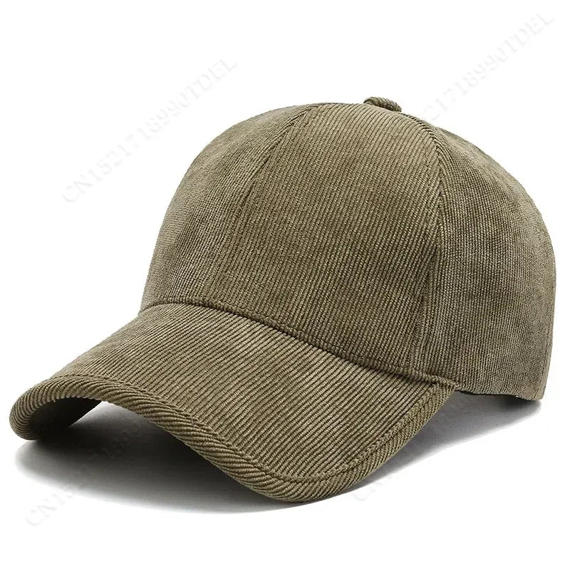 Gorra de béisbol de invierno ChimArmyGreen para hombre y mujer, gorra de pana de lujo, gorra de béisbol Snapback Hip Hop, sombreros de camionero con ventajas y zonas de seguridad