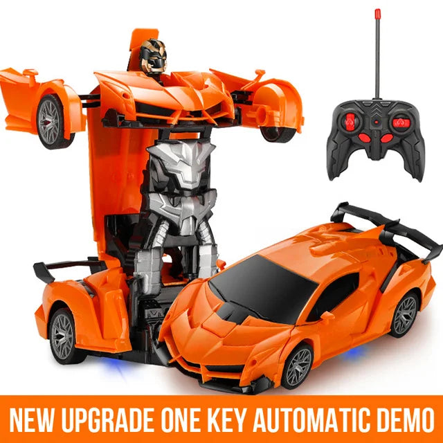 2-in-1 RC Electric Car, Transforming Robots, Sport Vehicle Model, Boys' Toys, Cool Remote Control Deforming Cars, Kids' Toy, Gifts