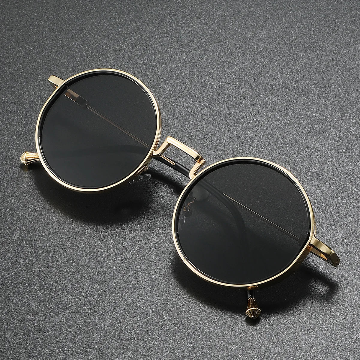2025 New Round Sunglasses Men Women Vintage Designer Sunglasses UV400 Punk Eyewear Men's Sunglasses