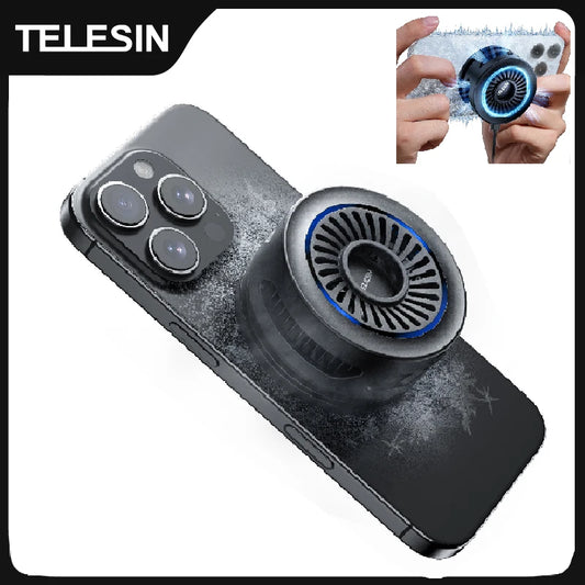 TELESIN - Radiador magnético para teléfono móvil, ventilador de enfriamiento Pro, disipador de calor para teléfonos celulares, tabletas, enfriador para juegos en Streaming en vivo