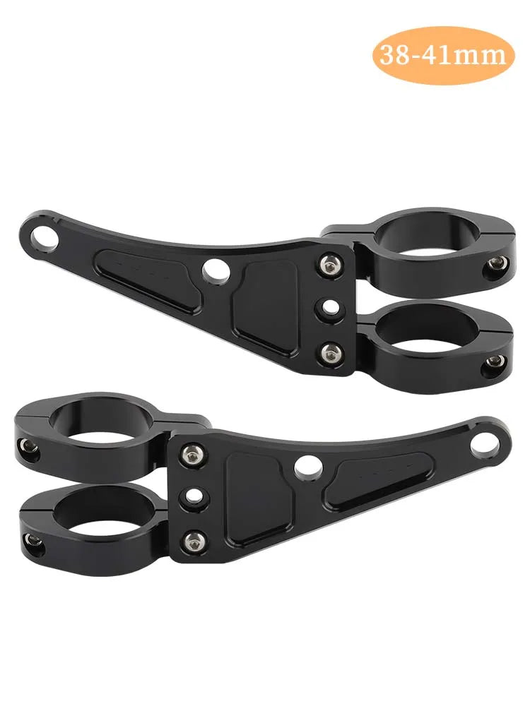 Abrazaderas de montaje para tubo de horquilla de motocicleta, soporte de luz para sauna, 33mm-58mm, 54mm, 49mm, 45mm, 41mm, 37mm, Bobber 73Universal