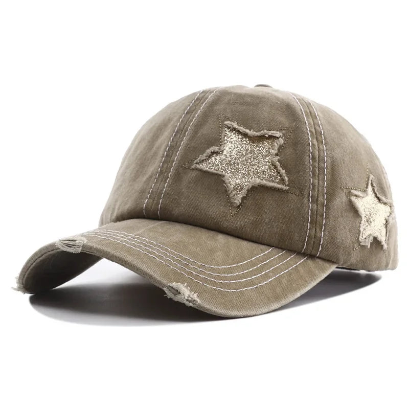 Gorra de béisbol con cola de caballo para mujer, sombrero de Hip Hop ajustable, nueva colección 2024