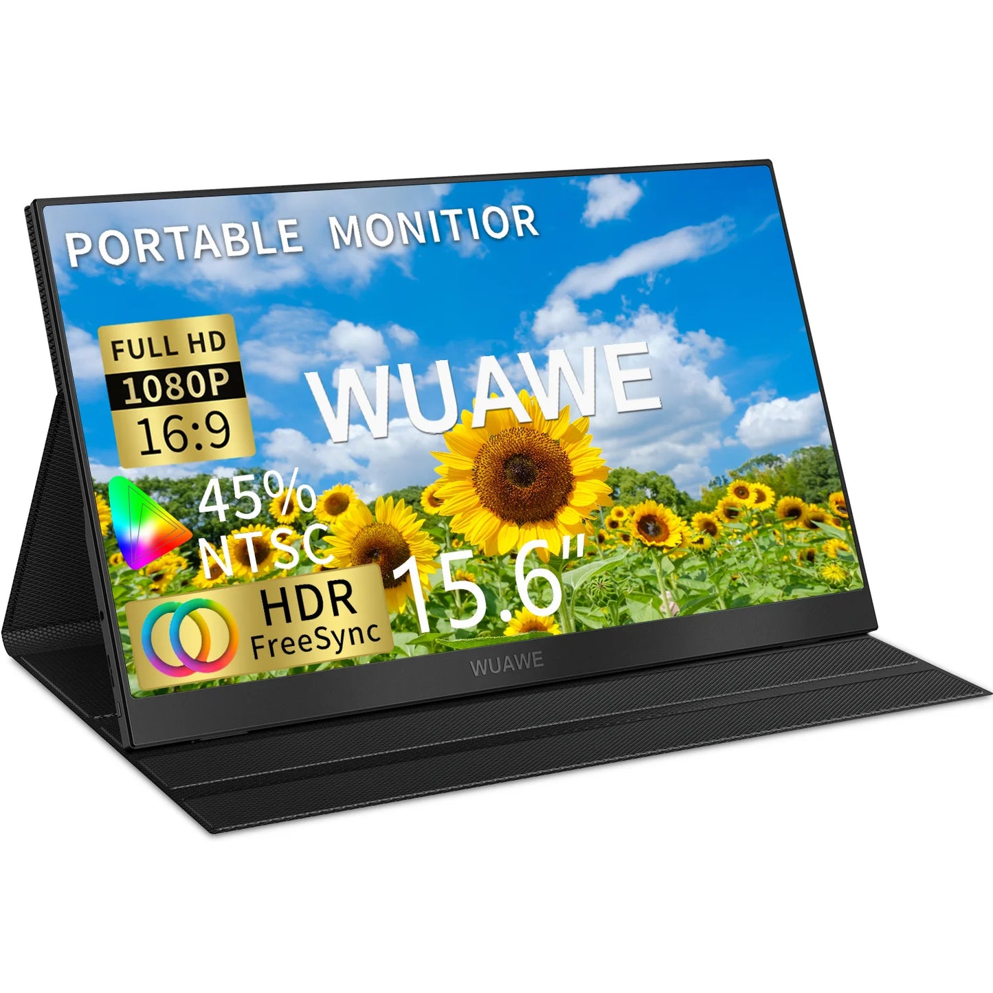 Moniteur portable 15,6 pouces 1080p — 72 NTSC, 100 sRGB, USB-C, HDMI, deuxième écran de voyage, HDR