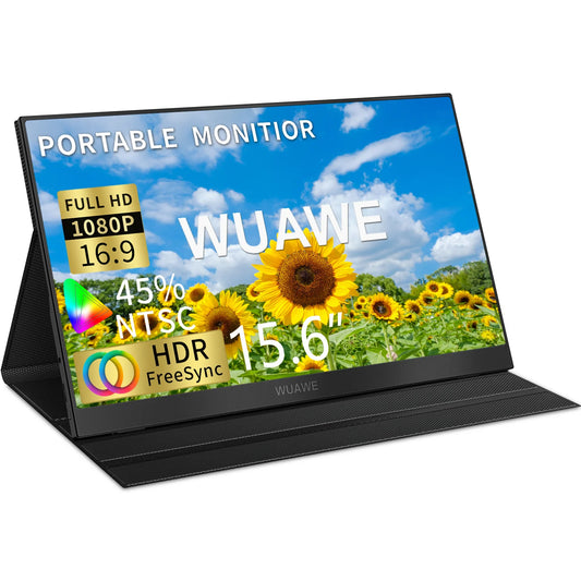 Moniteur portable 15,6 pouces 1080p — 72 NTSC, 100 sRGB, USB-C, HDMI, deuxième écran de voyage, HDR