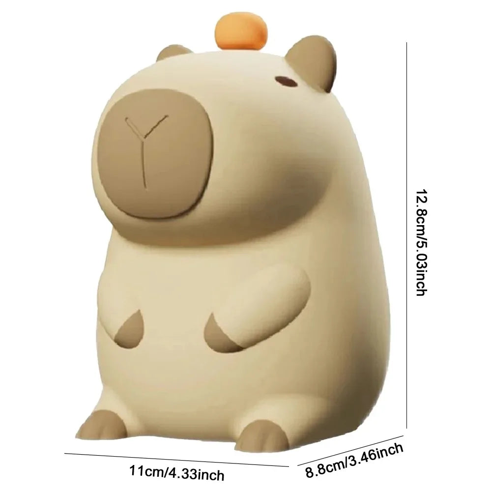 Veilleuse Capybara rechargeable — lampe de nuit pour enfants, décoration chambre, cadeau
