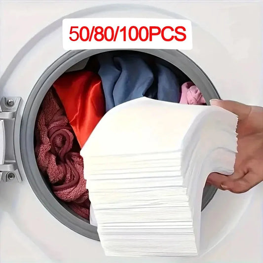 Papier absorbant la couleur pour le linge, 50/80/100 pièces, comprimés Anti-teinture pour Machine à laver, vêtements propres, feuilles de capteur de couleur