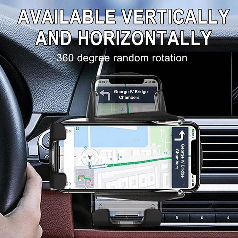 30W Wireless Car Charger Mount, Air Vent Phone Holder, Rotatable, Smart Infrared, Fast Wireless Charging