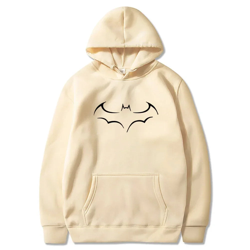 Sweat À Capuche Chauve-Souris Streetwear Homme — Ample Décontracté Printemps Automne