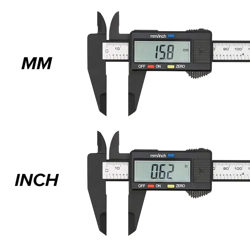 Pied à coulisse numérique électronique, cadran en fibre de carbone, jauge à vernier, outil de mesure de micromcirculation, règle numérique, 150mm, 100mm