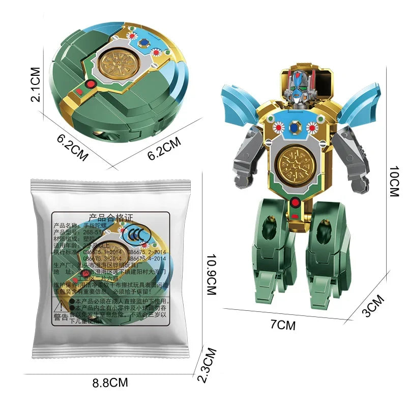 Giroscopio giratorio de descompresión creativa, resistente a las caídas, robot de deformación mecánica, juguete para niños, regalo para niño, nueva colección