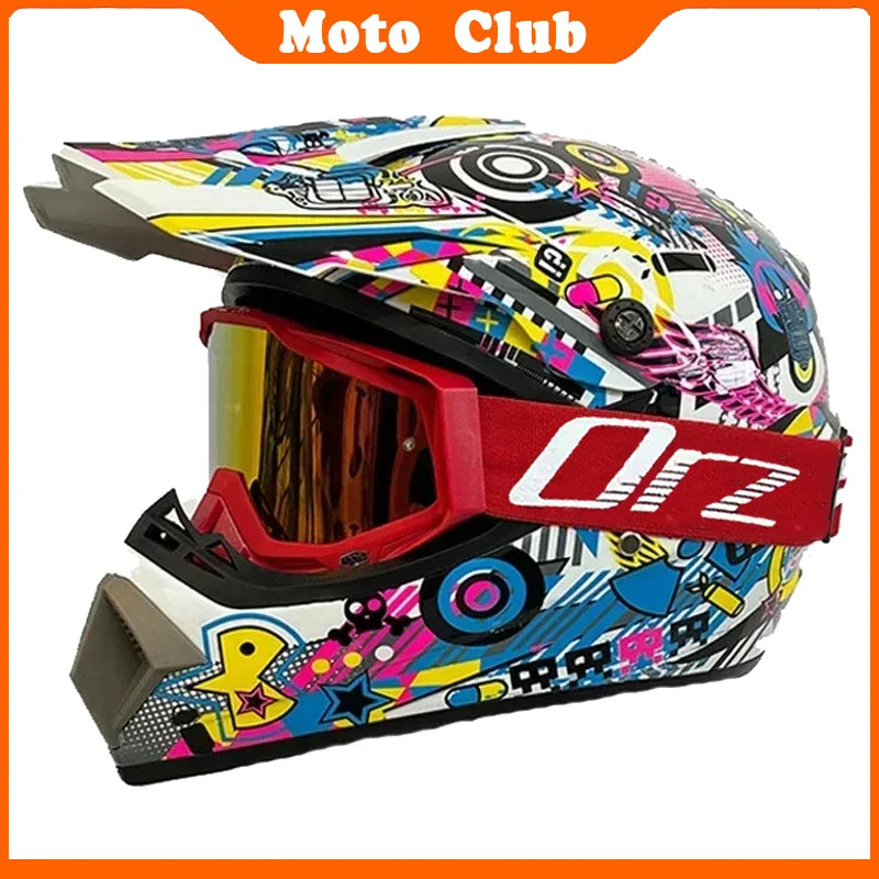 Professional Motorcycle Helmet Motocross Off-Road Protective Helmet Children's Off-Road Helmet Capacete De Motocicleta Goggles Gifts