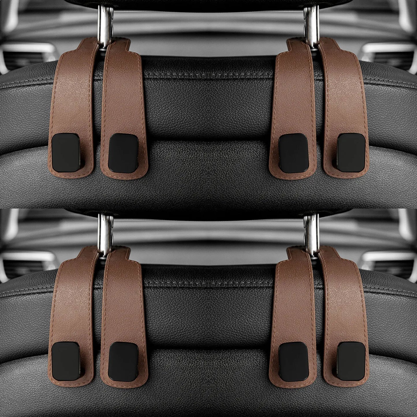 Ganchos para reposacabezas de coche, colgador para bolsos, organizador de respaldo de asiento, clips de sujeción automática, ganchos para coche St