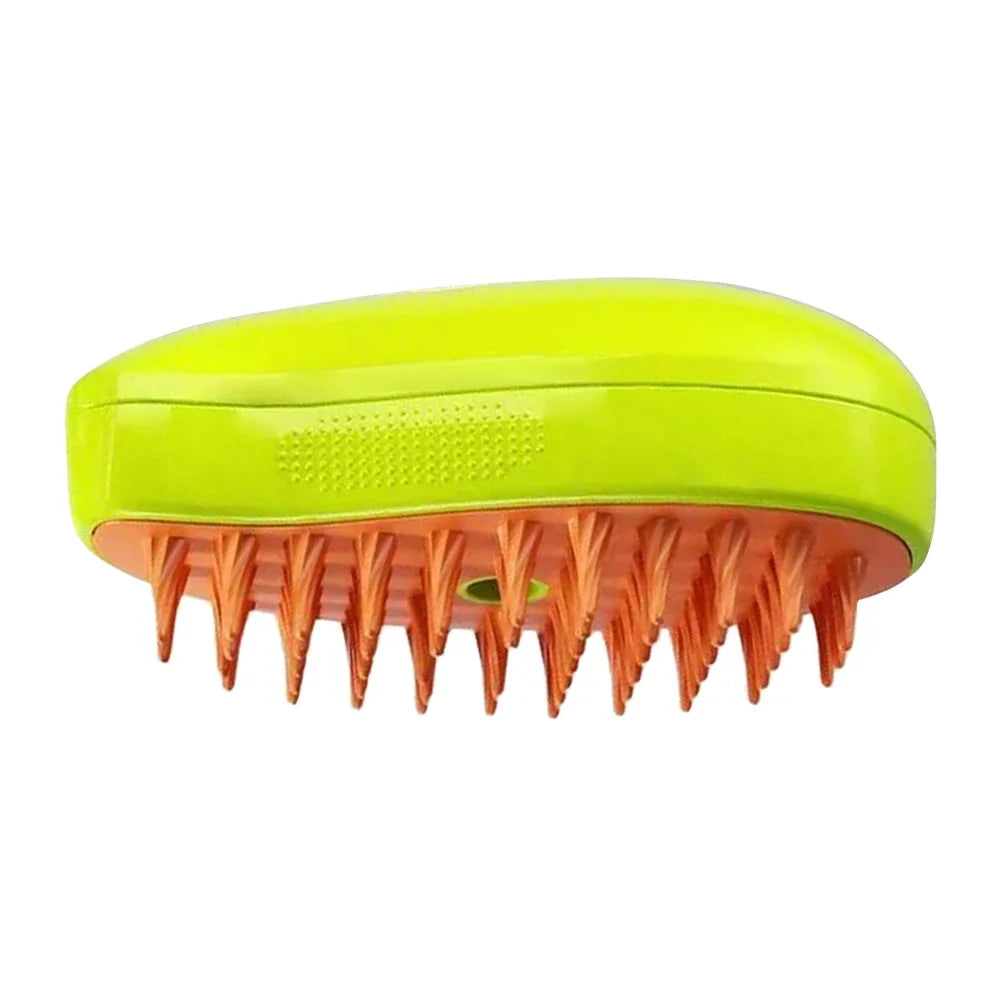 Brosse de Énergie à Vapeur 3 en 1 pour Chat et Chien, Peigne Pliable et Rotatif à un Bouton, Idéal pour le Bain et l'Épilation des Poils