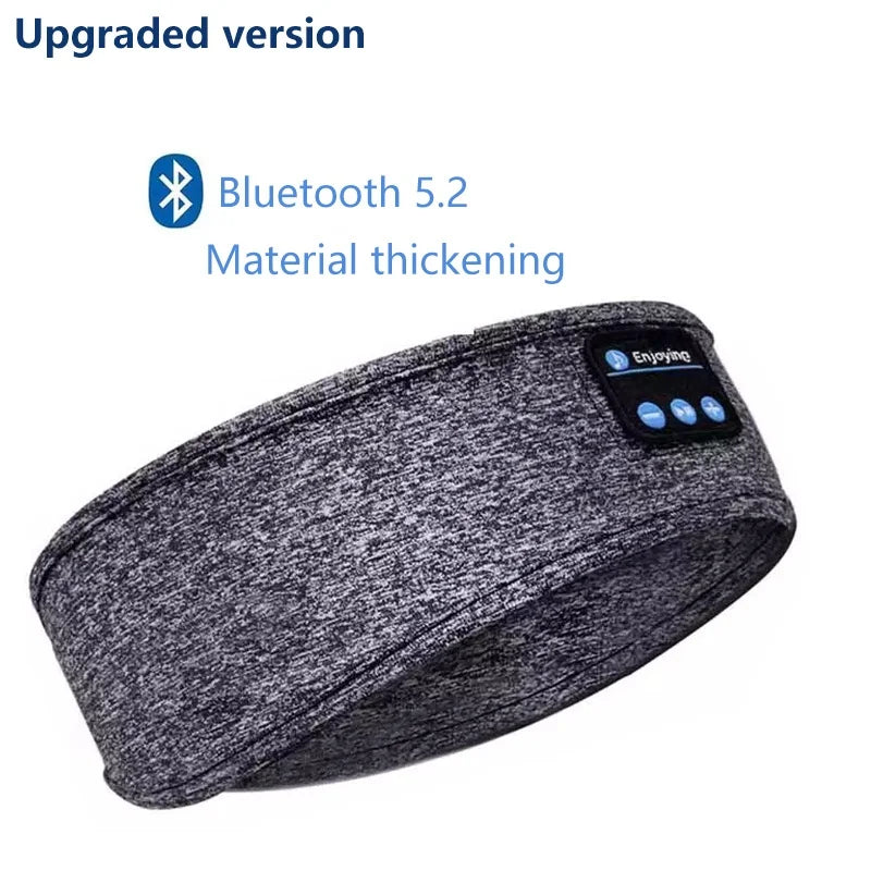 HUAWEISHI Auriculares deportivos Bluetooth 5.0 diadema elástica inalámbrica para dormir, máscara de ojos, auriculares inalámbricos, diadema