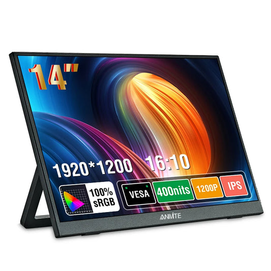 Moniteur tactile portable 14 pouces — 16:10, 400 cd/m², gaming, affichage extensible, multi-appareils