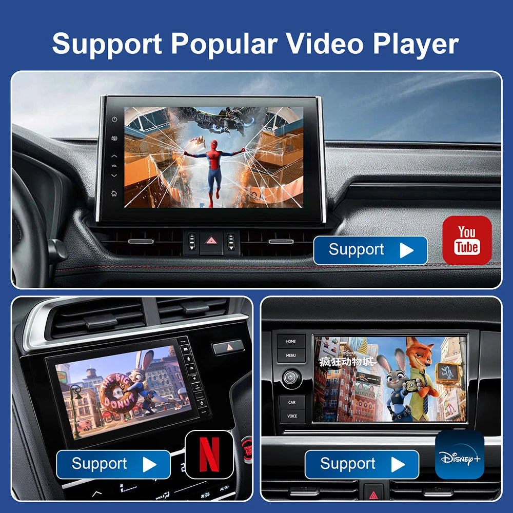 Adaptador inalámbrico 3 en 1, Android 13, AI Carplay, Android Auto, OEM, con cable a caja inalámbrica CarPlay, rápido, alérgico, prometedor Netflix