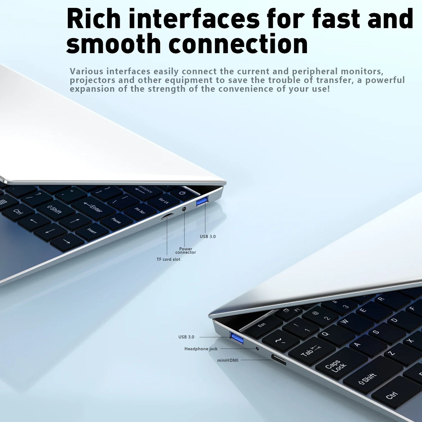 LENO 14.1" Ultra Thin Laptop Windows 11 16GB RAM 2TB SSD Intel N3700 Gaming Laptop 1920*1080 Display Office Study PC