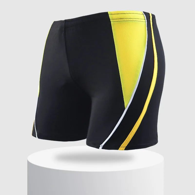 Maillot de bain élastique pour hommes, maillot de bain rayé, plage, Sport, slip court, surf, été, Boxer, costume de bain
