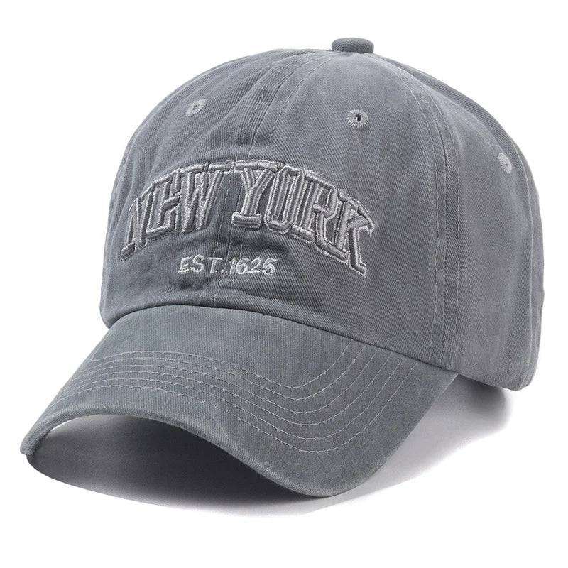 Gorra de béisbol de algodón lavado New York para hombres y mujeres, gorras snapback, gorras de béisbol, protección solar, CasVentajas, gorra de papá, gorra para exteriores, 2024