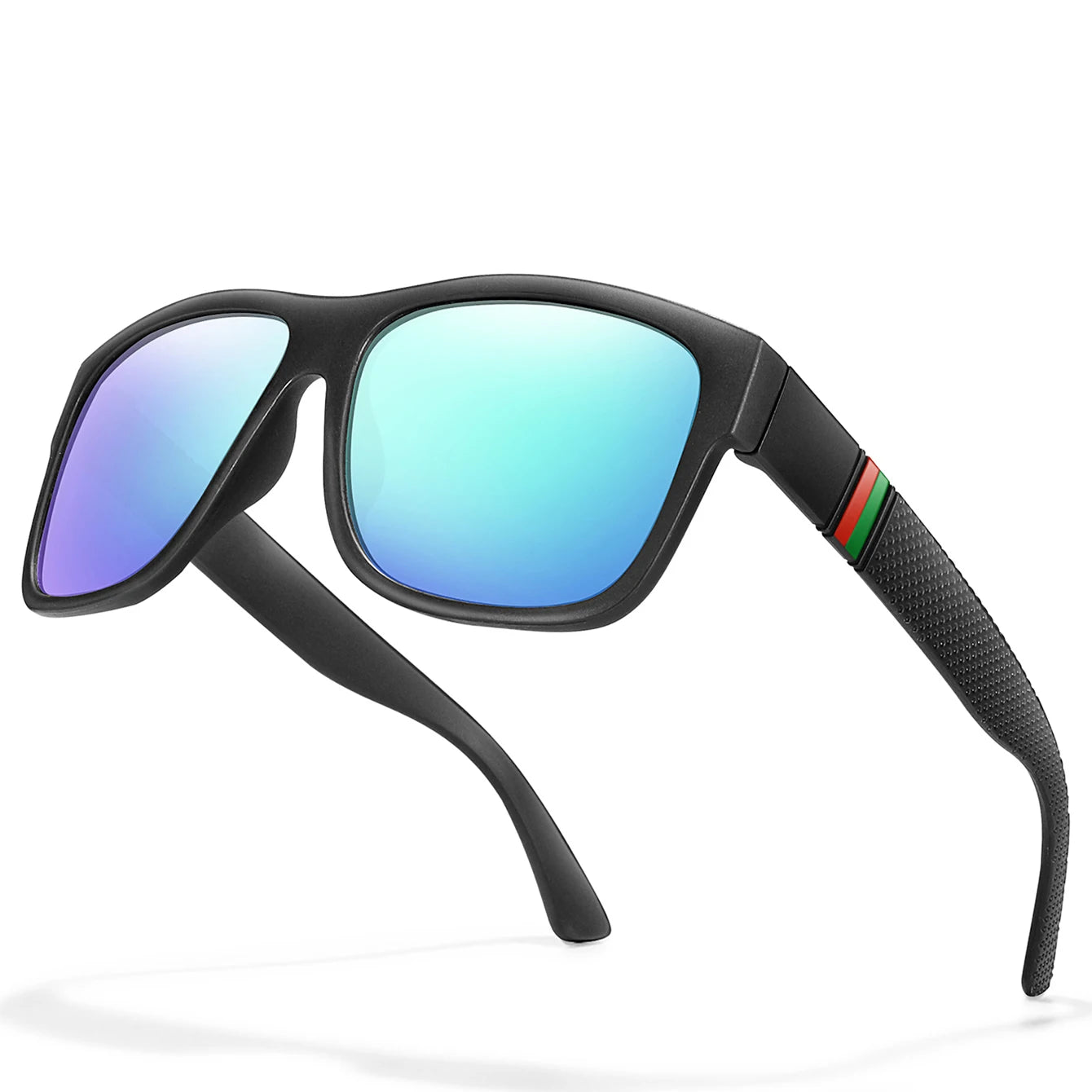 Lunettes de soleil polarisées carrées pour hommes, marque classique, pour la pêche, la conduite en plein air, le cyclisme, la course, Vintage, grand cadre, UV400