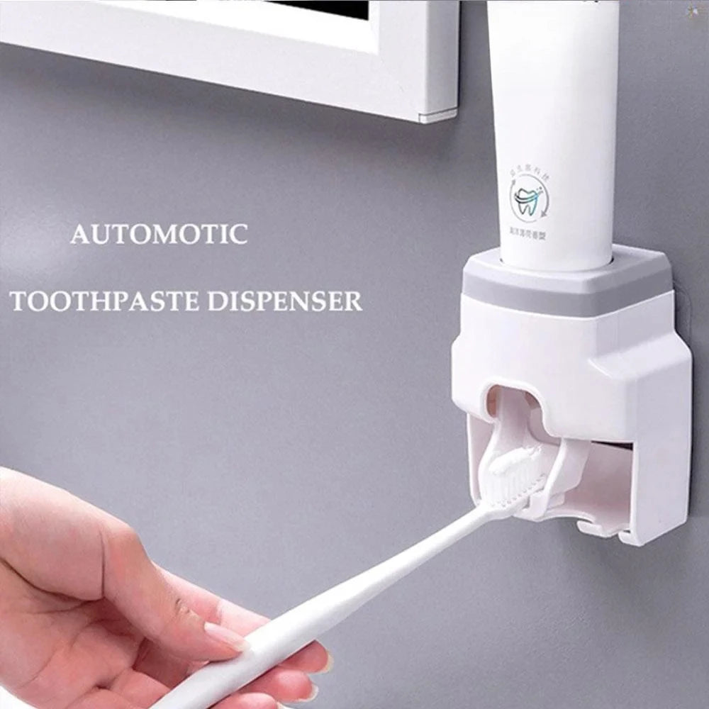 Wall-mounted automatic toothpaste dispenser, bathroom supplies, toothpaste squeezer, toothbrush holder
