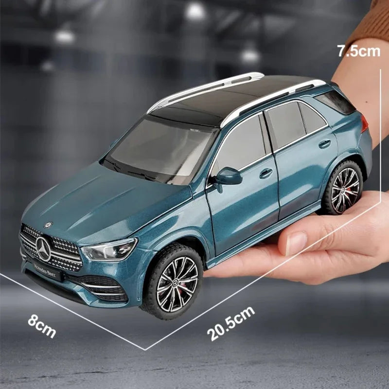Benz GLE350 Diecast Metal SUV Model for Boys, Simulation Car Toys, Collective, 1:24, Inventory, Sound and Light, Gift