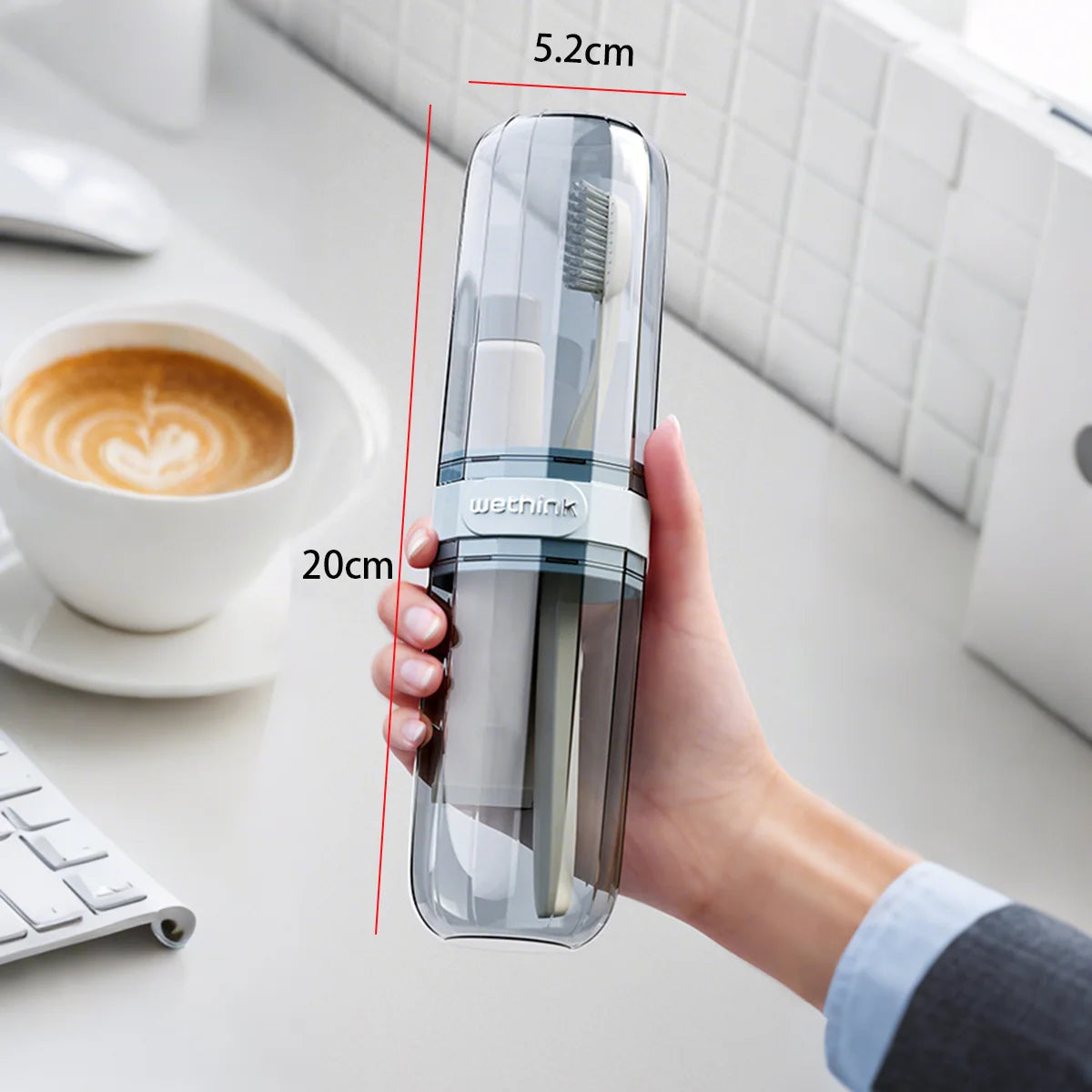 Estuche protector portátil para cepillo de dientes y pasta dental, soporte de viaje, caja de almacenamiento para acampar, protege el cepillo de dientes y la pasta dental de la suciedad y los daños