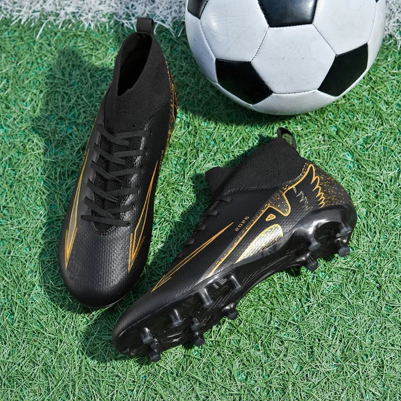 Chaussures de Football FG Homme Polyester Basses Sans Lacets Ultra-légères — Professionnel & Futsal EU 35–48