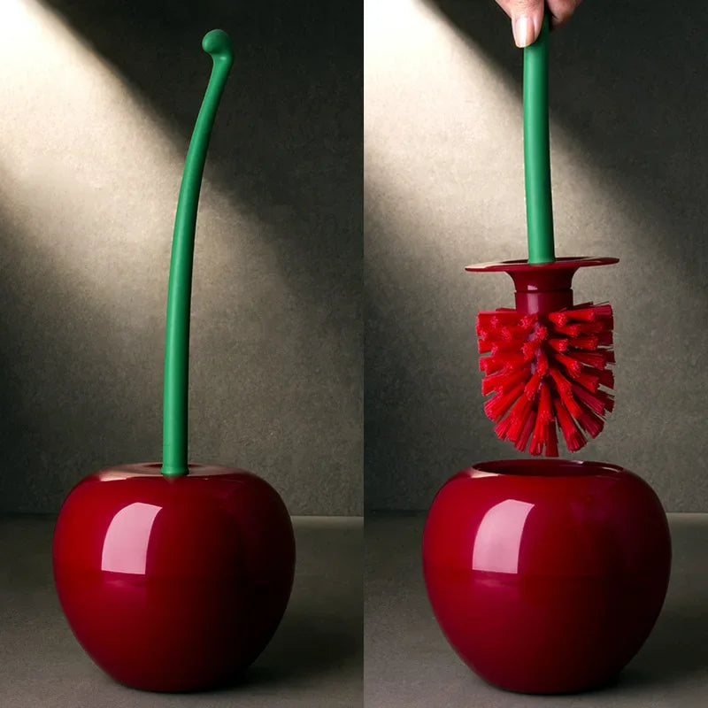 Juego de escobillero rojo, creativo y encantador, sin forma, accesorios de baño, 1 pieza