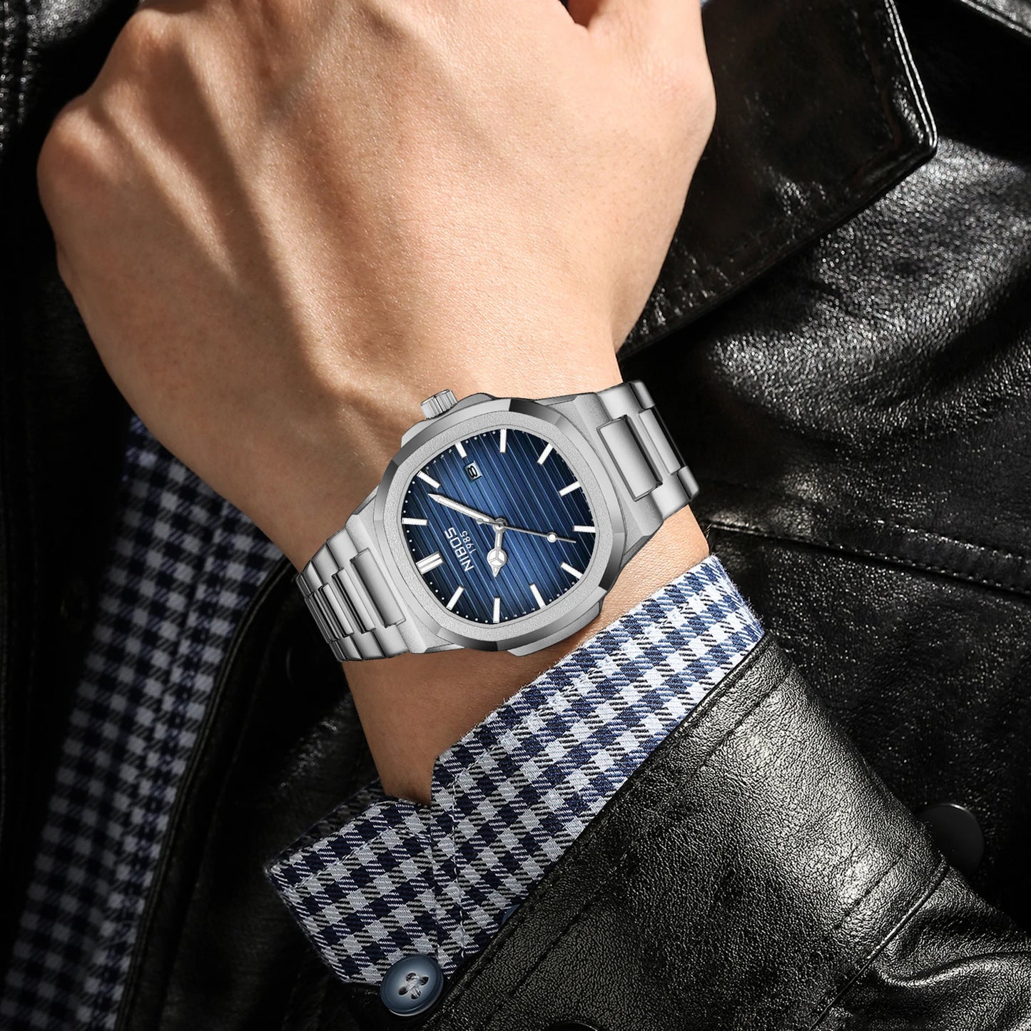 2025 nuevos relojes de cuarzo de lujo para hombre, relojes de pulsera impermeables 30M con fecha automática, reloj de acero inoxidable para hombre, cronógrafo deportivo, reloj para hombre