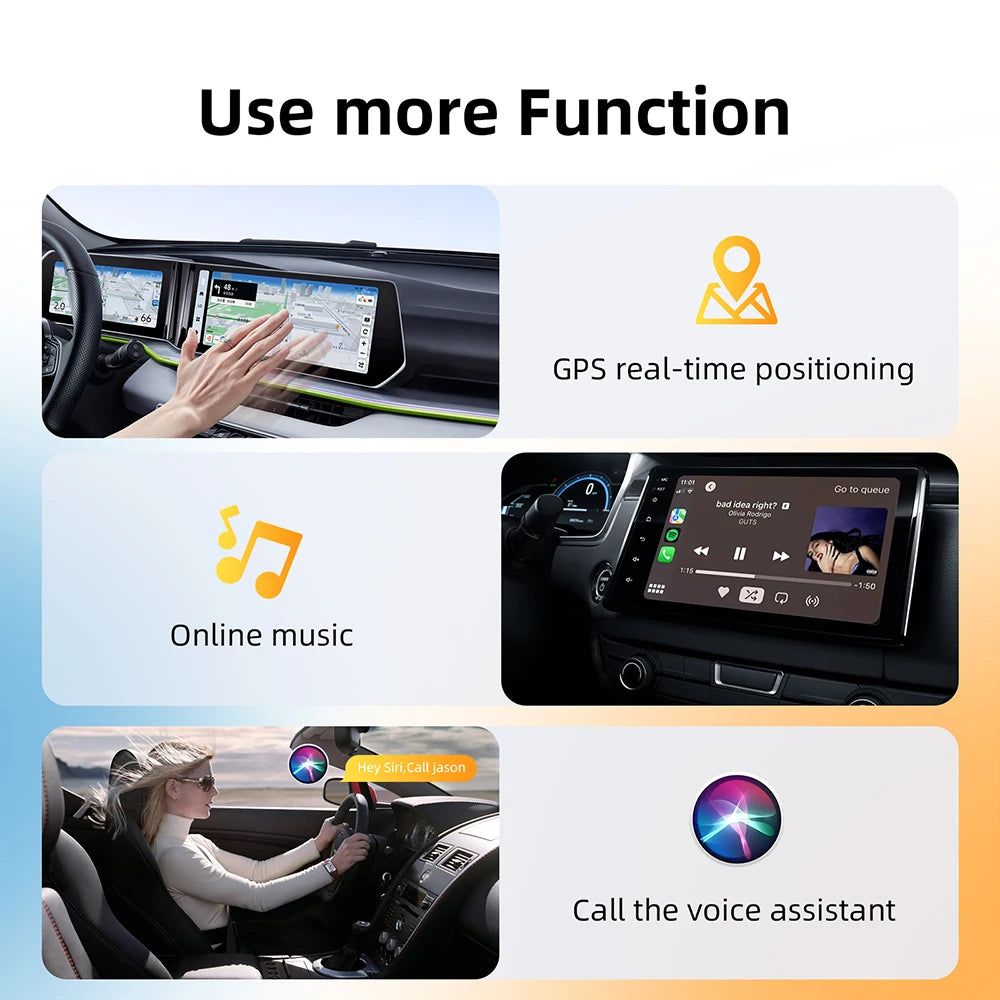 Dongle sans fil 2 en 1 — adaptateur auto, boîte intelligente AI, systèmes de voiture filaire
