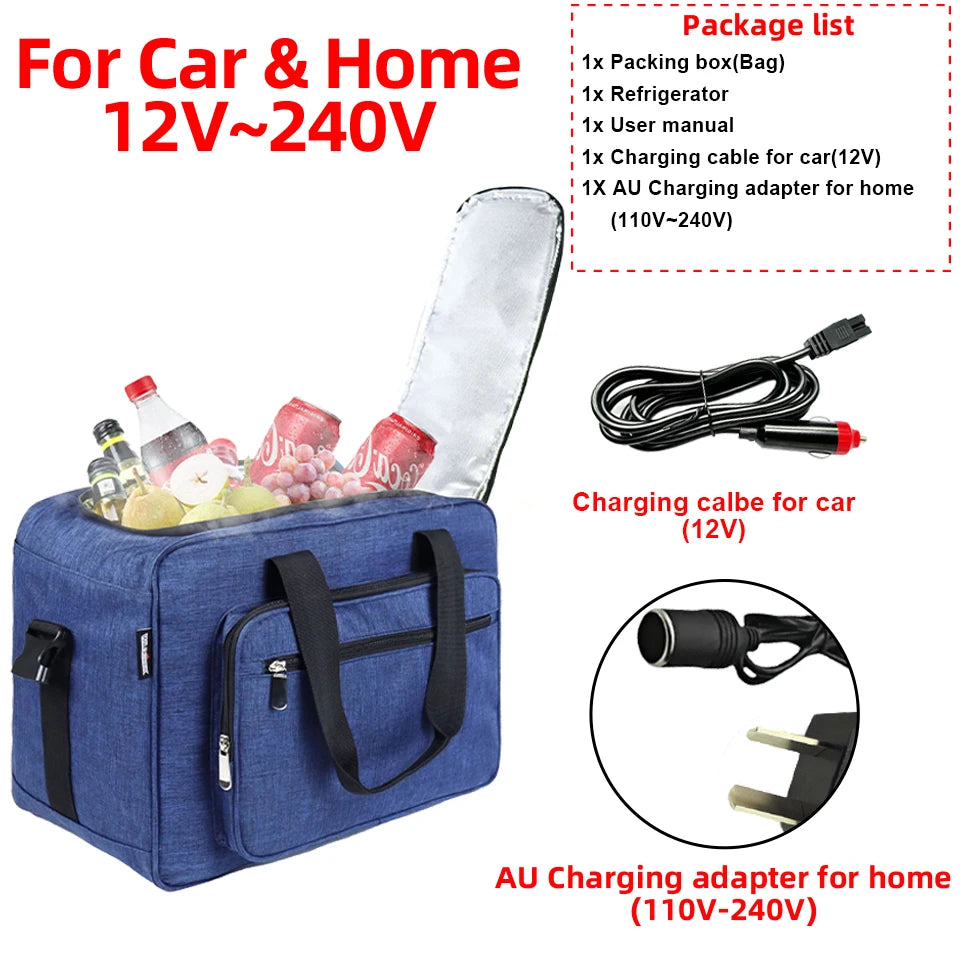 Réfrigérateur Portable pour voiture, 25l, semi-conducteur, pliable, chauffage, refroidissement, sac isolant, voiture, usage domestique, pique-nique, Camping essentiel