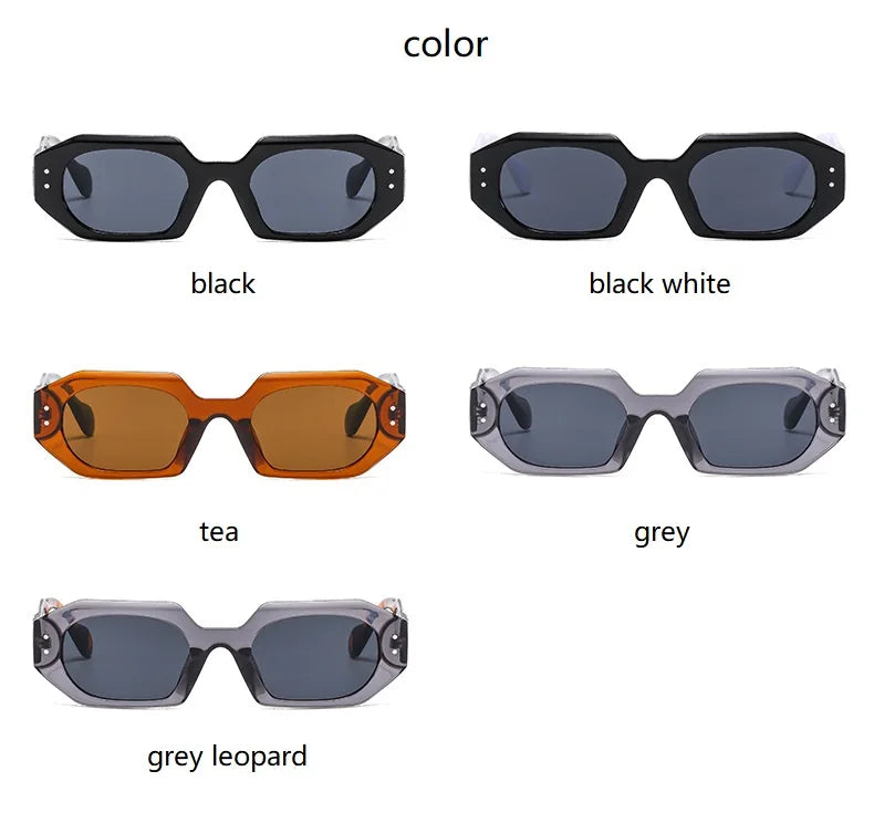 Petites lunettes de soleil rectangulaires pour hommes et femmes, lunettes de soleil carrées, nuances de voyage, vintage, rétro, UV400