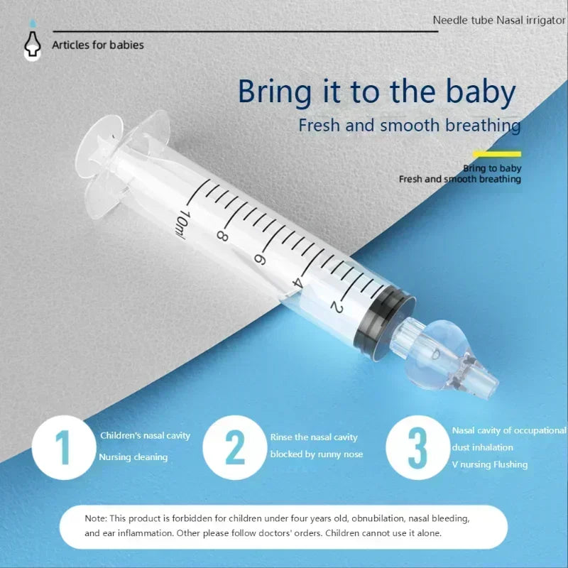 Jeringa de aspiración nasal de silicona para bebés, limpiador antártico para niños, lavador nasal para rinitis, irrigador nasal reutilizable, lavado para niños