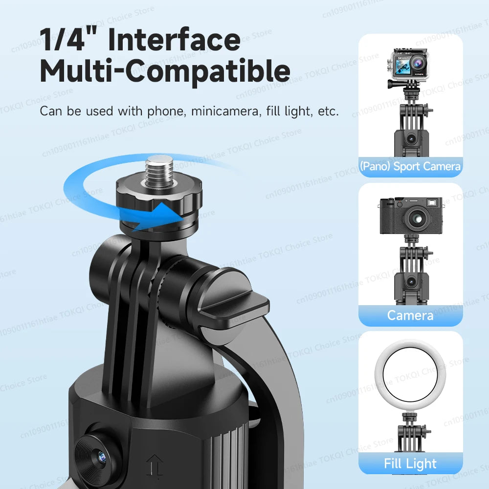 TOKQI C17 – Trépied selfie 360° avec suivi IA automatique, télécommande et lumière de remplissage