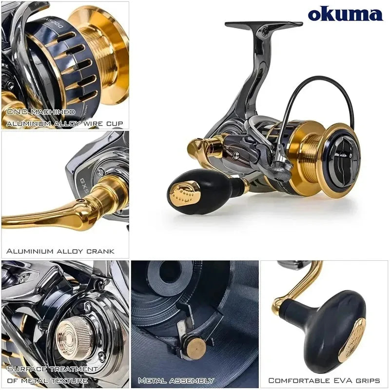 Moulinet de Pêche Okuma — Roue Haute Performance