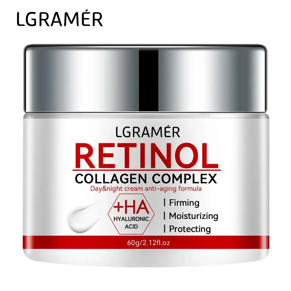 Retinol Lifting Firming Cream for Face, Collagen Product for Smoothing Wrinkles, Moisturizing, Whitening, Brightening for Skin