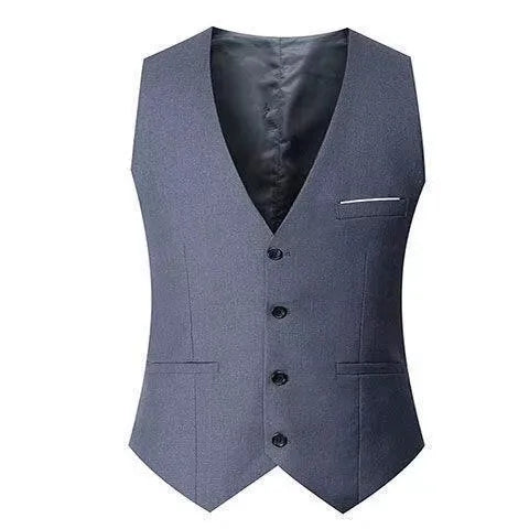 Gilet coupe cintrée pour Homme, noir, gris, bleu marine, Plus, décontracté, sans manches, Business, M-6XL