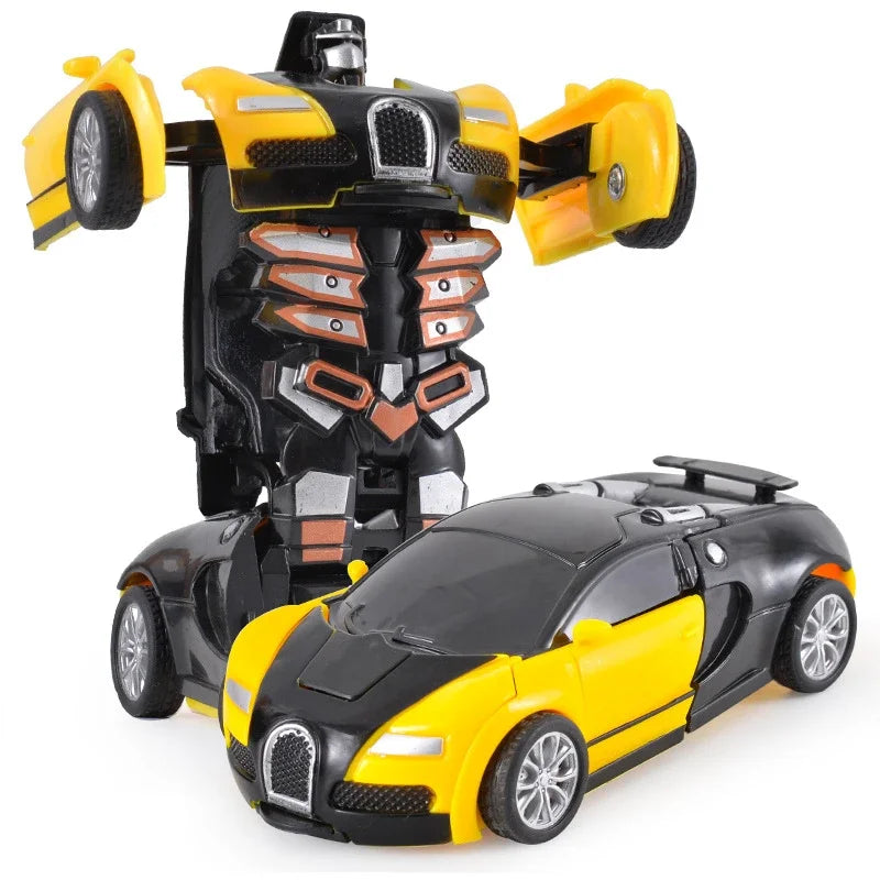 Robot de deformación automática anticolisiones de un clic, regalo para niño, coche de juguete de doble forma, modelo interactivo para padre e hijo