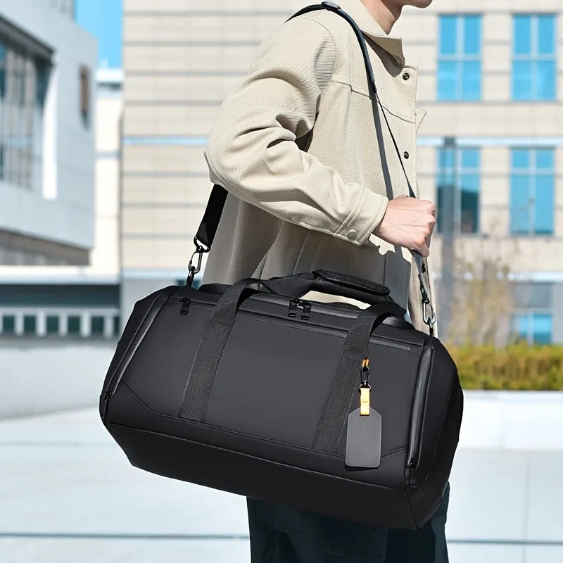 Sac de voyage de grande capacité pour hommes, sac de sport spacieux avec plusieurs compartiments, sac de week-end pour une nuit, sac de voyage