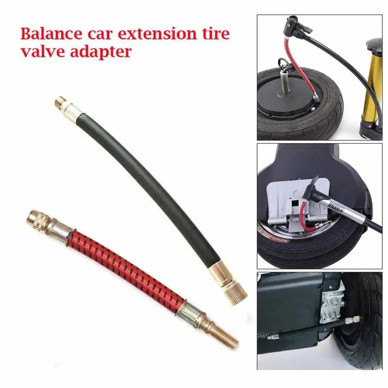 Adaptador de extensión de válvula de neumático para Xiaomi Mijia M365, inflador de neumáticos, bomba de aire para patinete eléctrico, boquilla extendida, accesorios de patinete