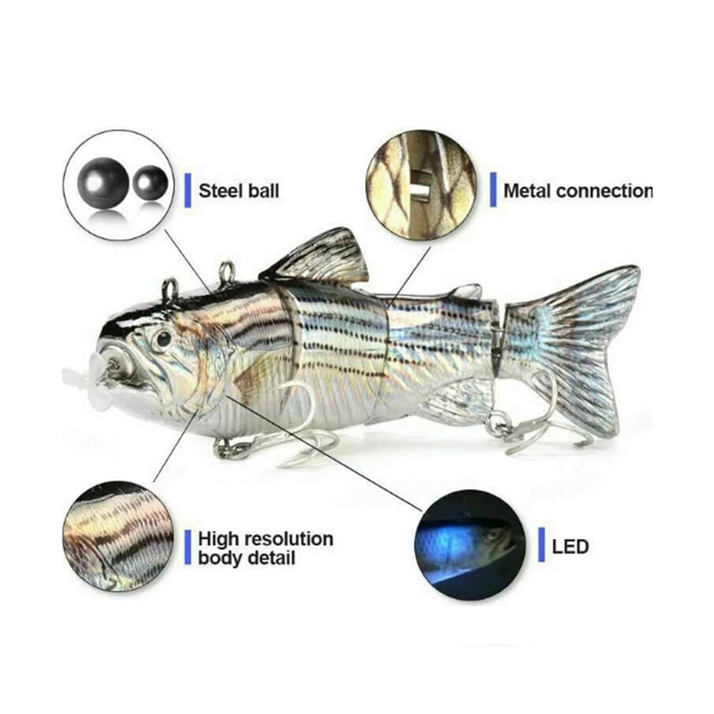 Leurre de Pêche Robot Électrique — Nage Automatique Haute Attraction