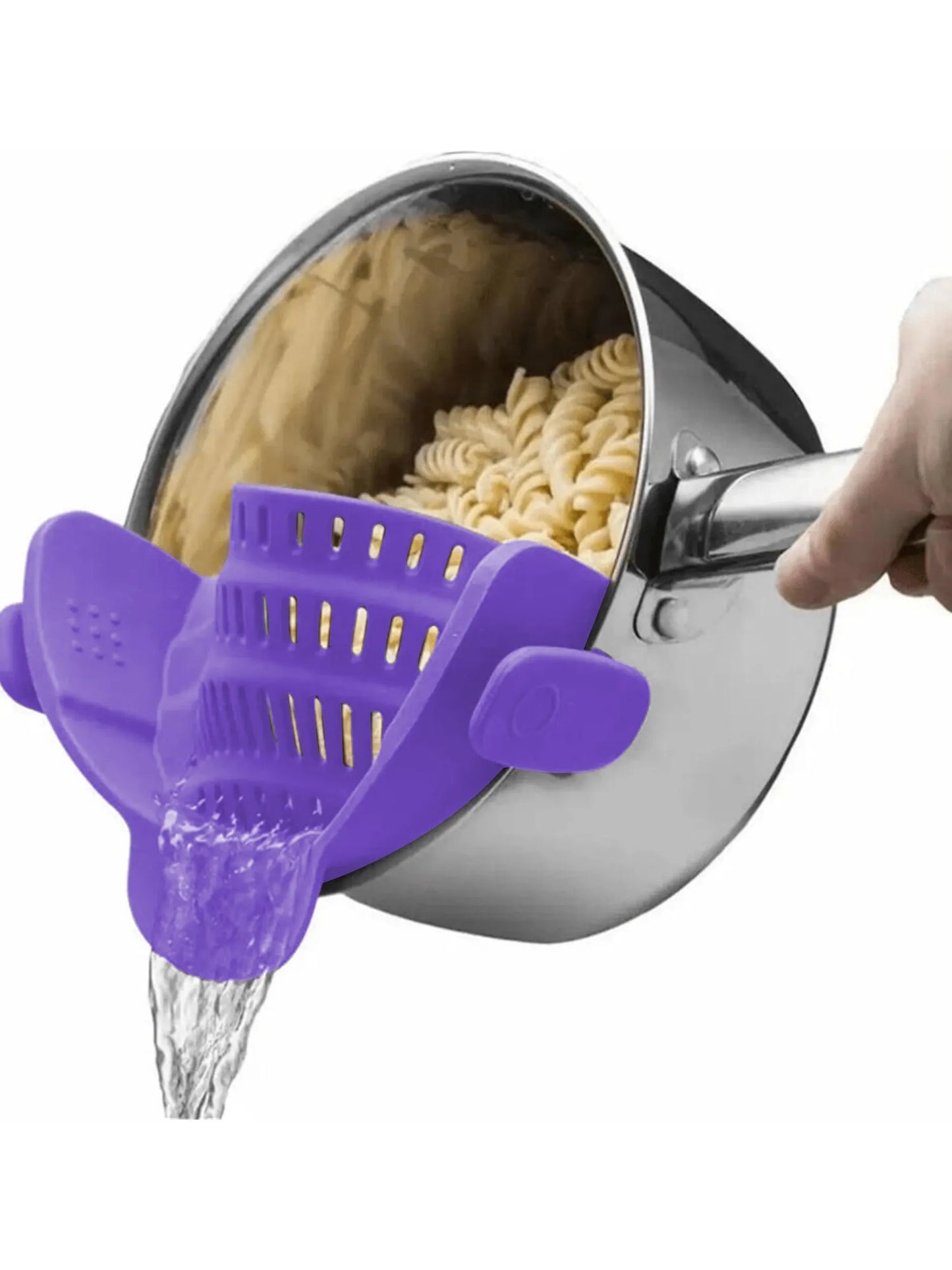 Adjustable Silicone Clip-On Colander, Pots and Bowls, Proximity Strainer, Noodle and Pasta Liner, 1PC