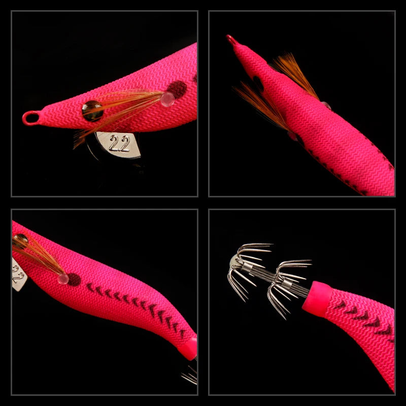 LETOYO Mini Leurre de Calmar — Tailles 1.5# 1.8# 2.2# Appat Squid