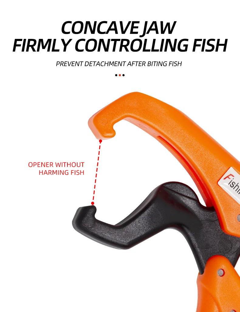 Pince à poisson ShareShark en plastique ABS blanc avec corde réglable, pince à lèvres flottante, outils de pêche