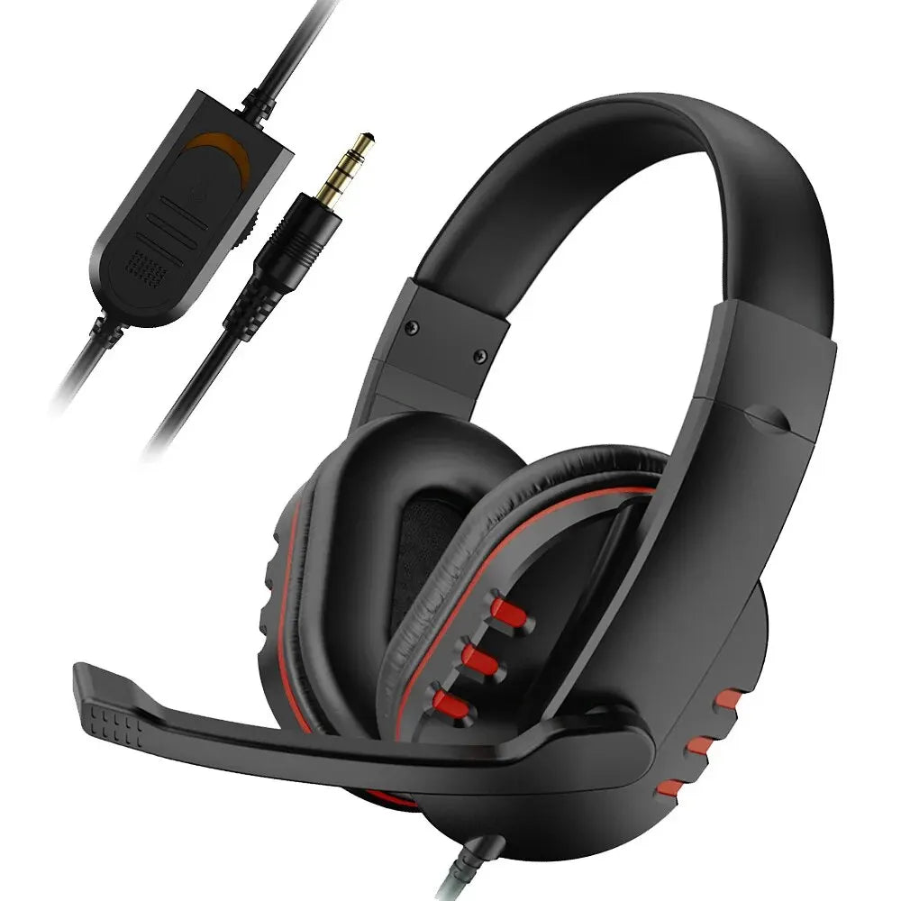 Auriculares gaming con cable, con micrófono, para PS4, PlayStation 4, juegos, PC, ordenador, jack 3.5mm