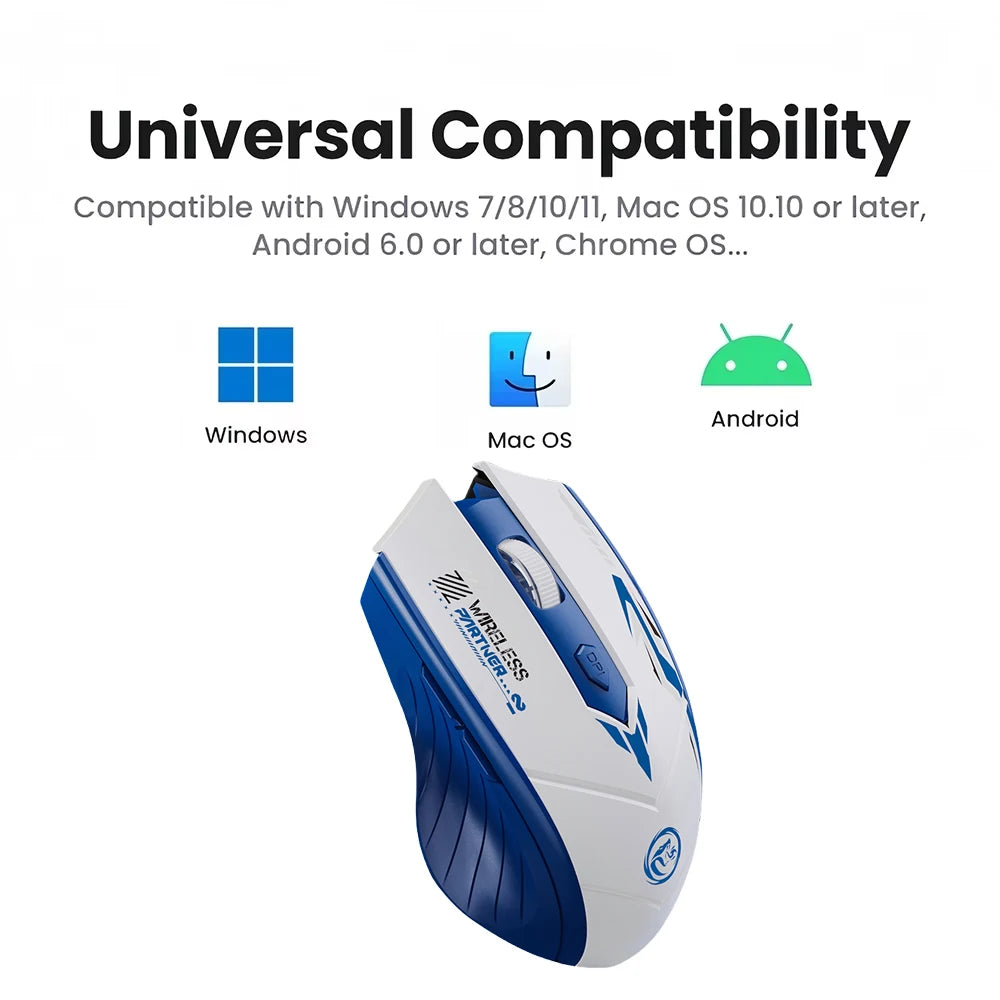 Souris Bluetooth 5.4 double Mode 2.4G souris sans fil 6 boutons souris de jeu bureau souris silencieuse souris Rechargeable pour ordinateur portable