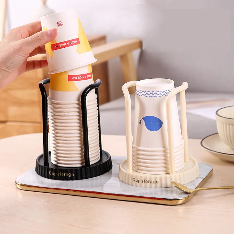 Porte-gobelet en papier jetable domestique, support de rangement de gobelets en papier de bureau, adapté au salon, à la salle à manger et autres gobelets