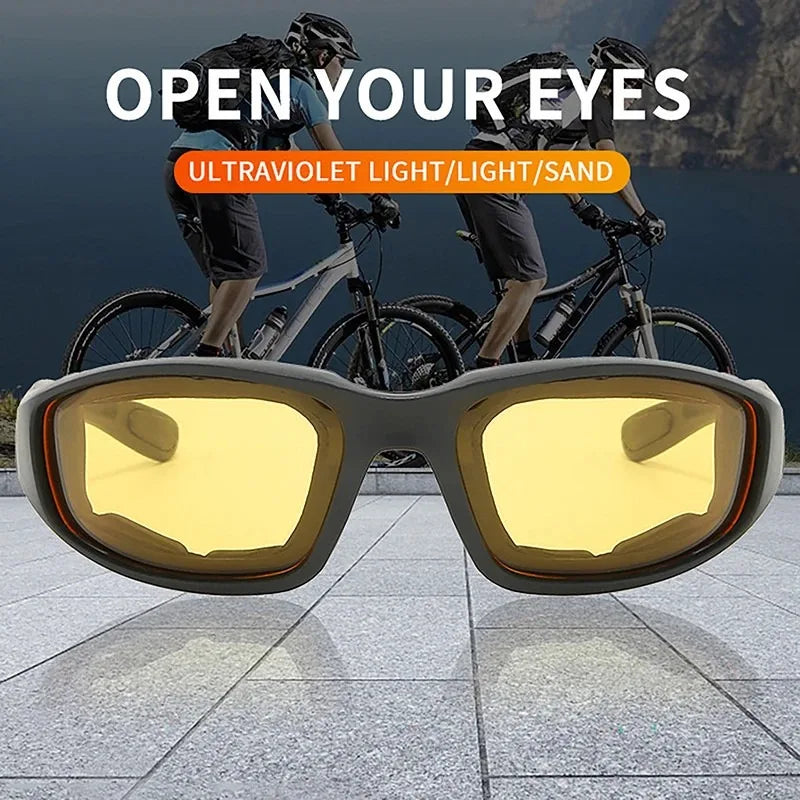 Lunettes de cyclisme en plein air, protection des yeux, lunettes de ski, lunettes de soleil tactiques Cs, lunettes de soleil en éponge de sport bloquez efficacement 1 pièce